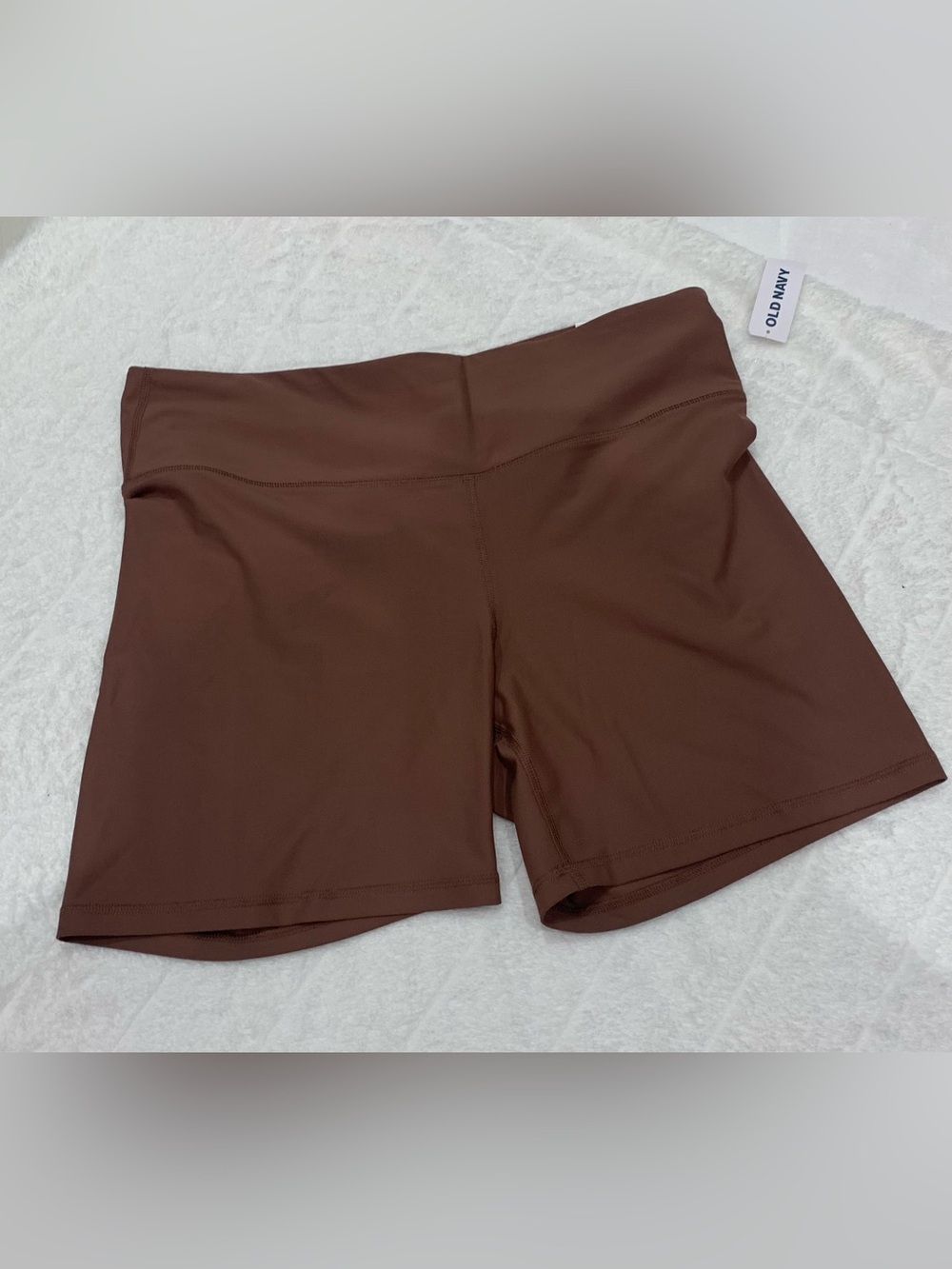 Old Navy Active High Waisted Bike Shorts Cocoa Brown XL
